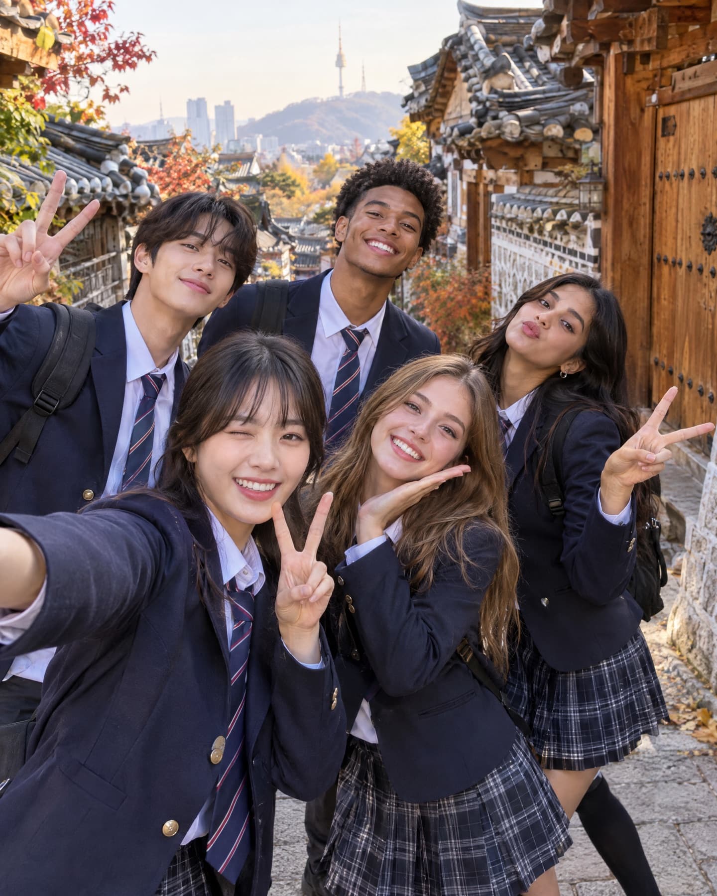 Hanok & school uniform